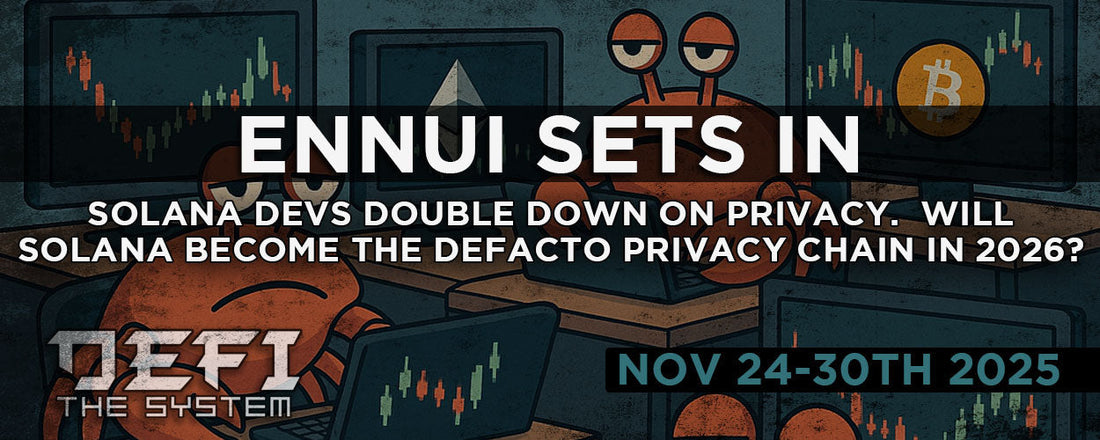 This week in crypto: Nov 24-30th 2025 - Ennui Sets In